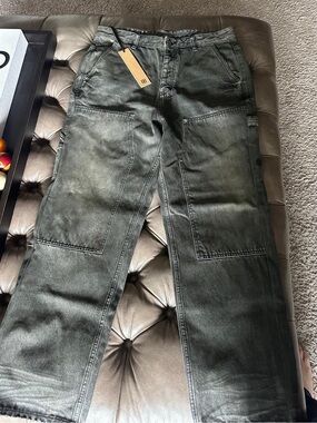 Ksubi Olive Green Washed Utility Pants